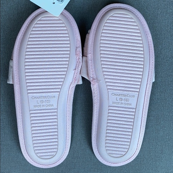 Charter Club Twisted Open Toe Velour Slippers - Picture 4 of 4